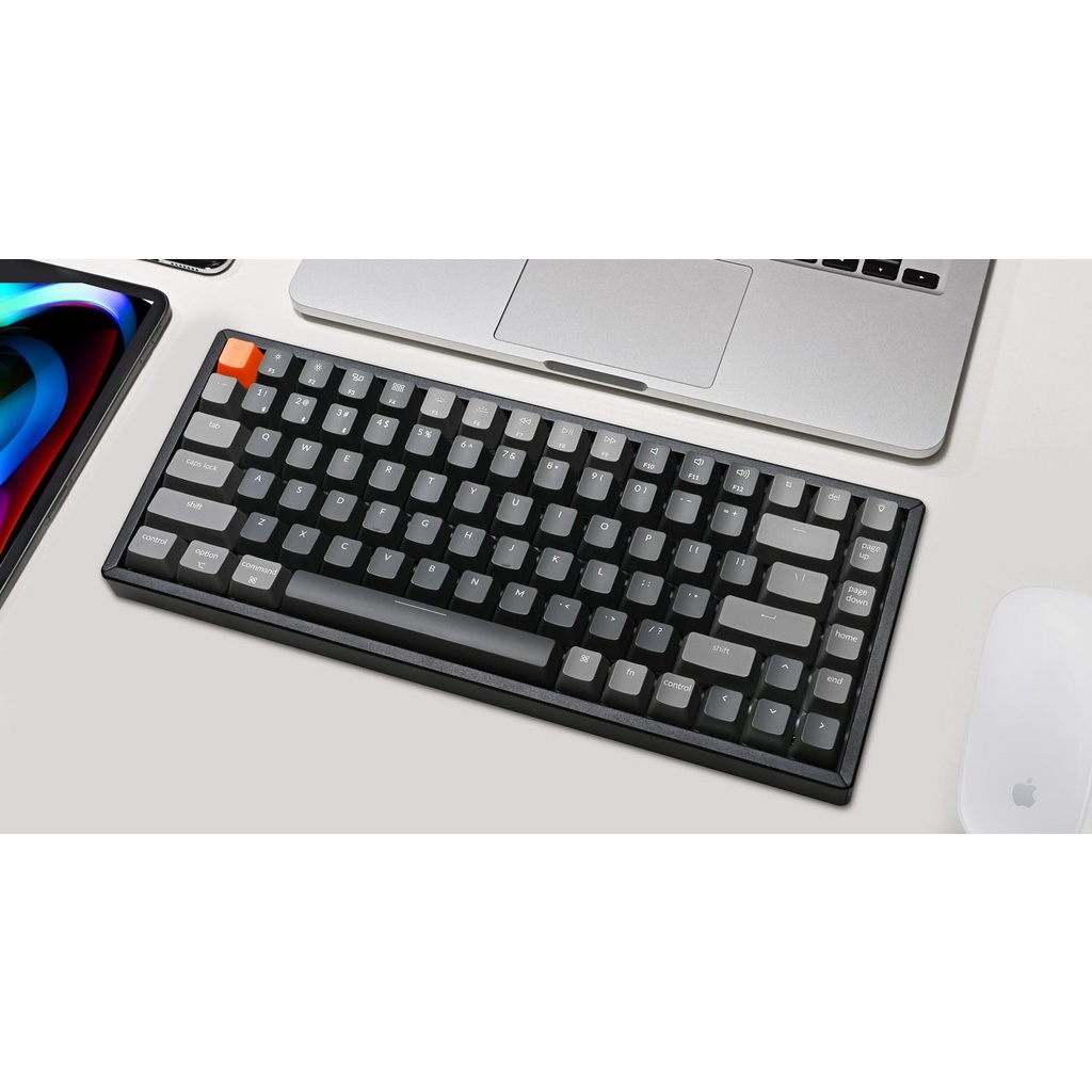 Bàn Phím Cơ Không Dây Keychron K2V2 Bản Nhôm Led RGB, Switches Gateron, Keycap ABS, Bluetooth 5.1