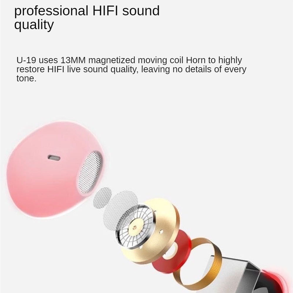 Tai Nghe Có Dây U19 Macaron 3.5mm Đa Năng