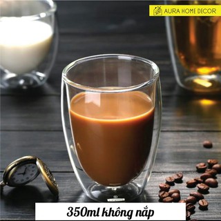 Cốc thuỷ tinh 2 lớp chịu nhiệt cao cấp 350,450ml