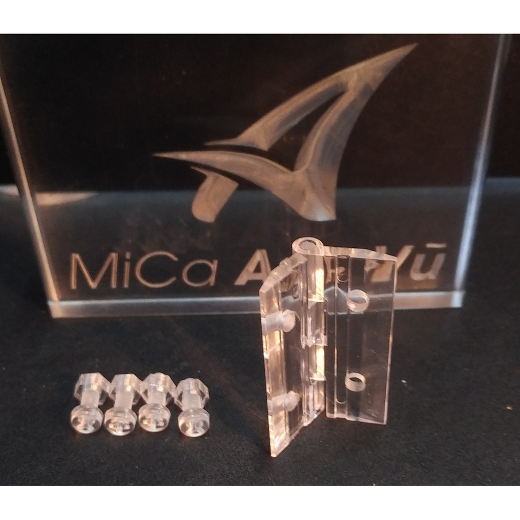 Bản lề nhựa mica trong bắt ốc