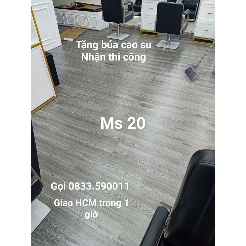Combo 70 miếng (10m2) sàn nhựa giả gỗ có keo sẵn. Nhận thi công
