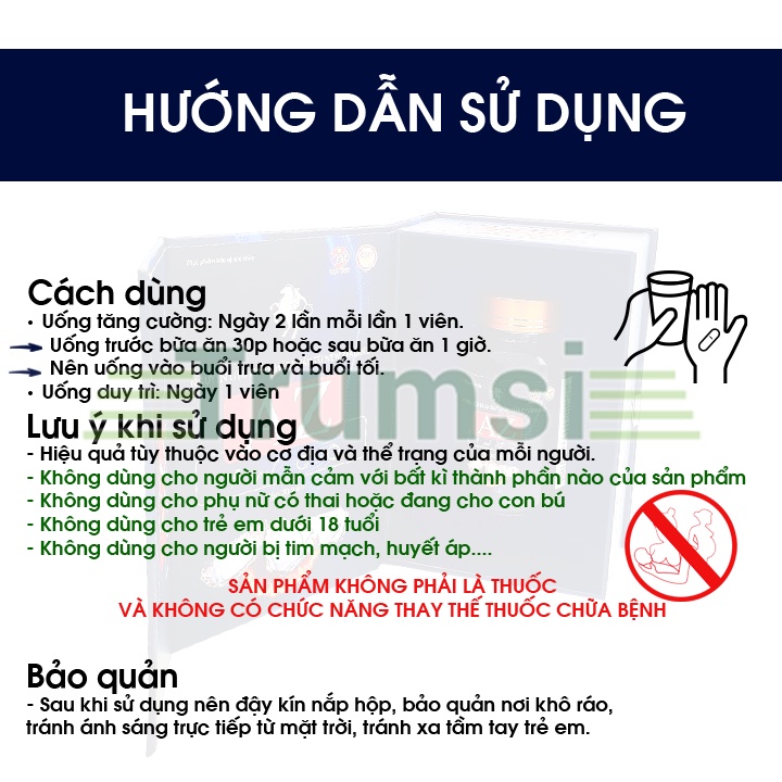 Viên Uống Bổ Thận Tráng Dương Tăng Sinh Lý Giảm Đau Lưng Mỏi Gối Tiểu Đêm Nhiều Tinh Chất Hàu AZ Vạn Tam Chính Hãng