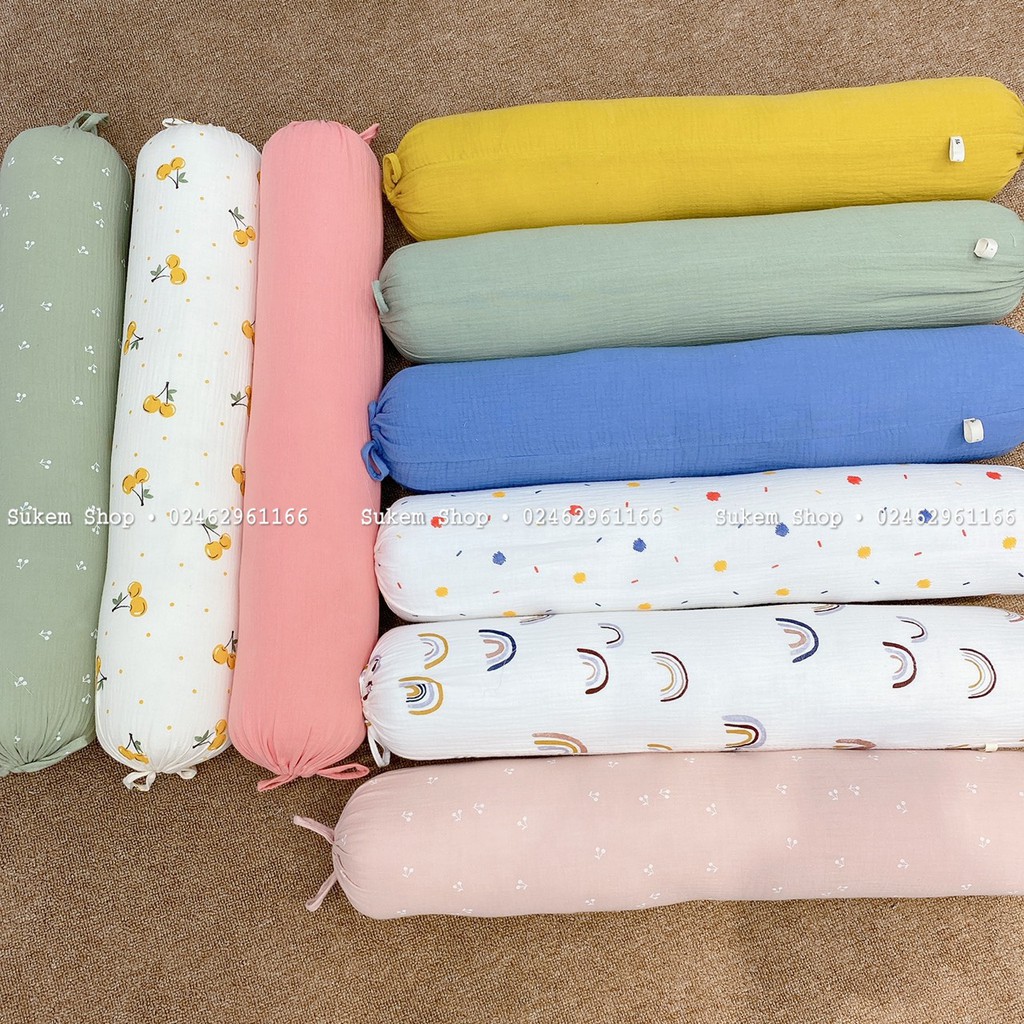 Gối Ôm Cho Bé/Gối Ôm BéBé Vải Xô Muslin Mềm Mại