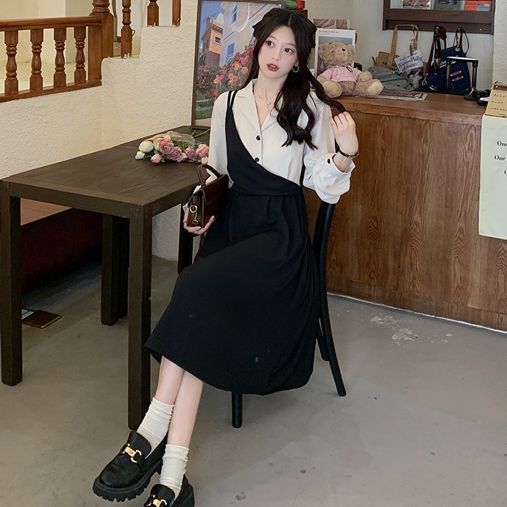 Váy sơ mi vạt chéo ⚡ ẢNH THẬT⚡cách điệu trendy phong cách ullzang