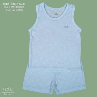 Bộ Nous ba lỗ dứa xanh 6m-4y
