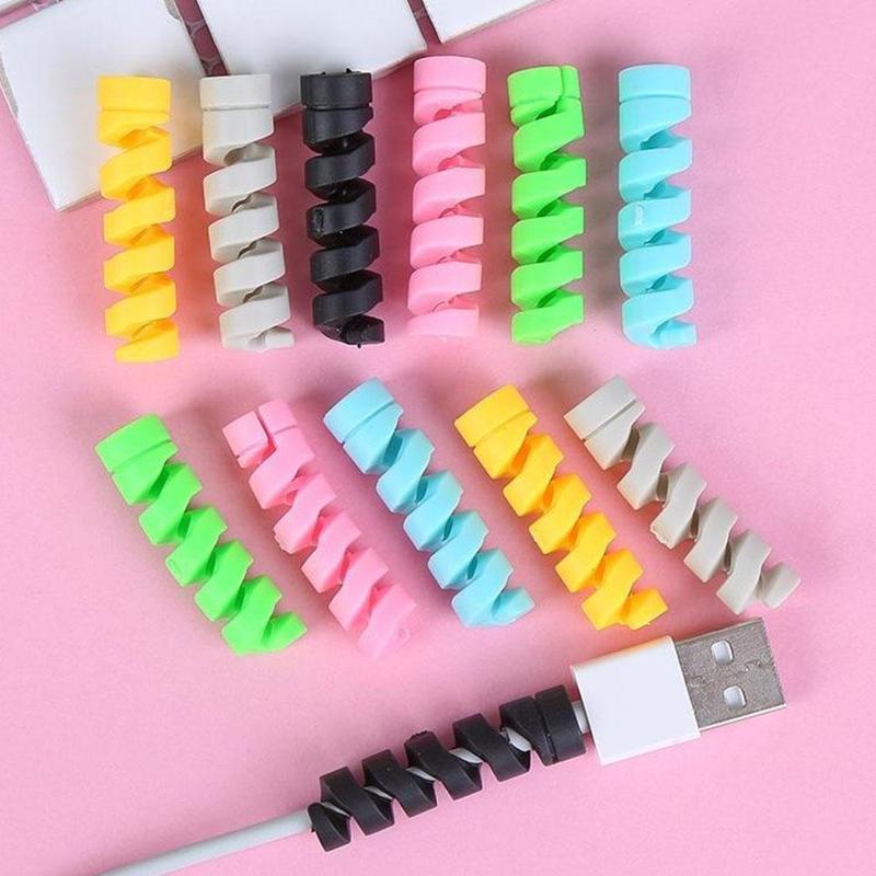 Bộ 4 Dây Xoắn Silicon Bảo Vệ Cáp Sạc Điện Thoại G9C6