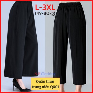 [Q001] Quần Trung Niên Chất Thun Dày Cao cấp Phong Cách Quần Tây Sang trọng, Kiểu Quần Trung Tuổi |Thời trang Trung Niên