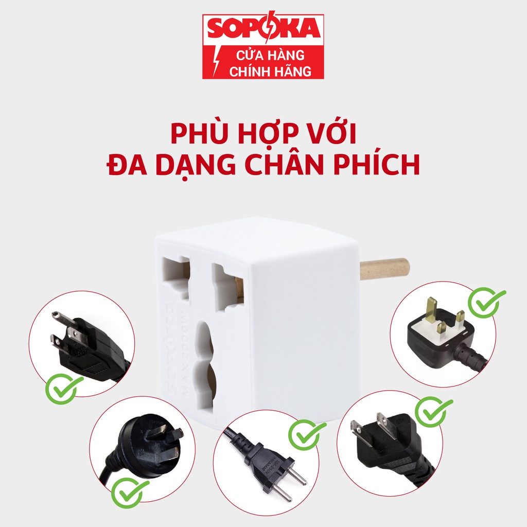 Đầu nối đa năng chuyển nguồn SOPOKA P6A, P7 chịu nhiệt chống cháy