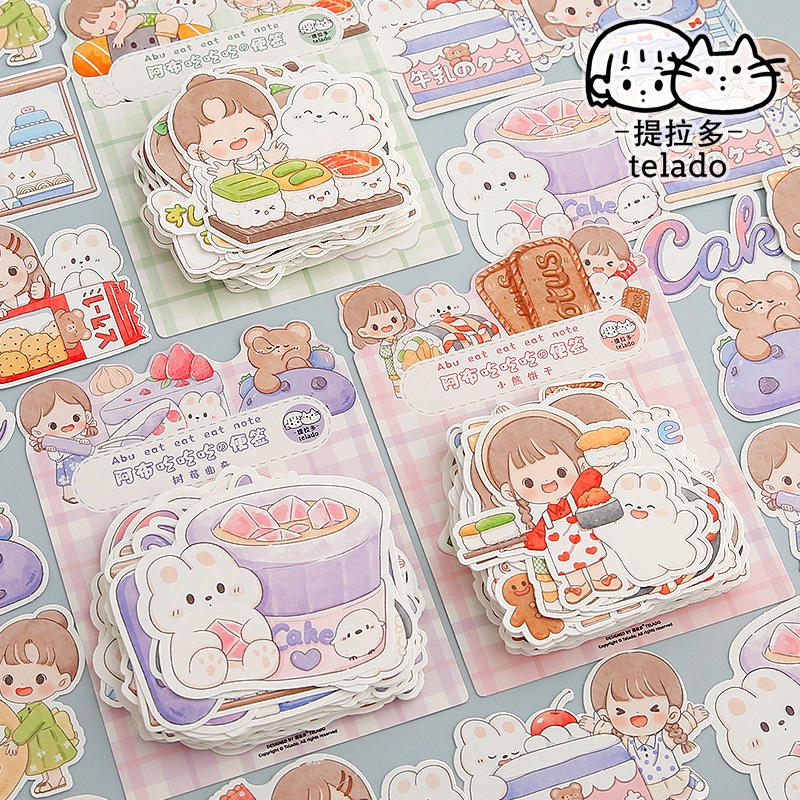 Set 100 Giấy Ghi Chú Họa Tiết Hoạt Hình Dễ Thương Trang Trí Sổ Tay