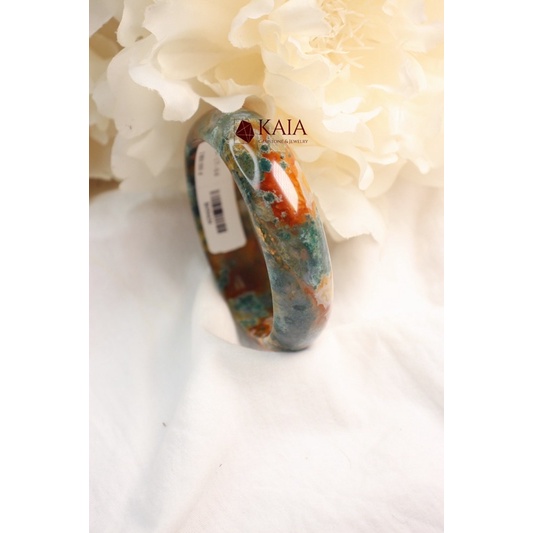 Vòng tay phong thủy Băng Ngọc Thuỷ Tảo size 54 đá thiên nhiên phụ kiện thời trang KAIA