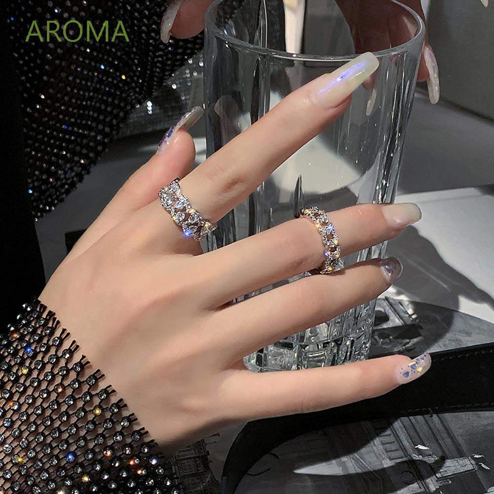 Nhẫn hở đính đá thời trang xinh xắn cho nữ