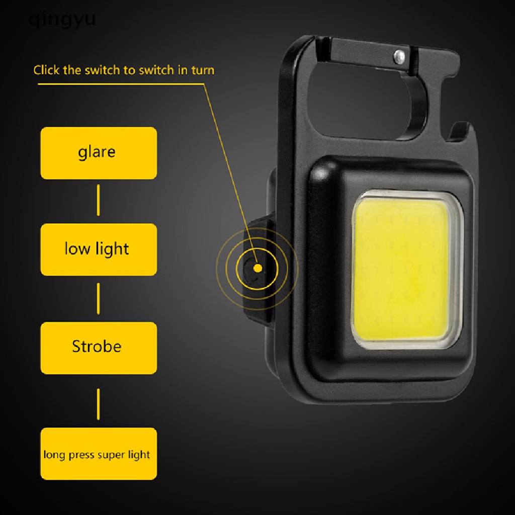 Đèn COB Khẩn Cấp Sạc USB Kèm Móc Khóa Tiện Dụng Cho Hoạt Động Ngoài Trời