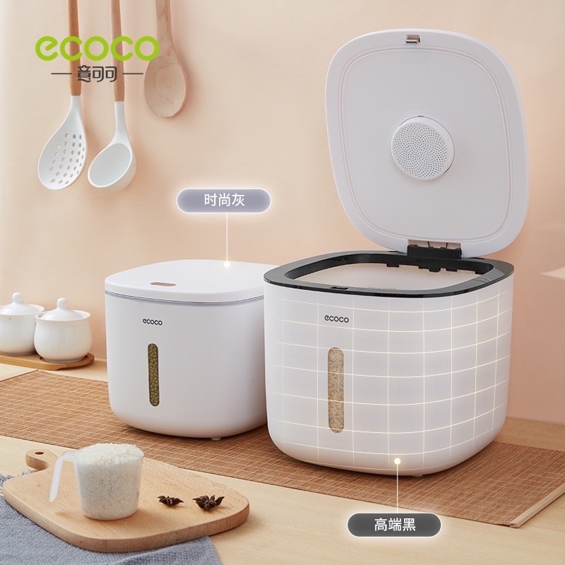 Thùng đựng gạo ECOCO 5L  và 10L chống ẩm, côn trùng | Hộp đựng bảo quản đồ khô, các loại hạt, ngũ cốc đa năng cao cấp