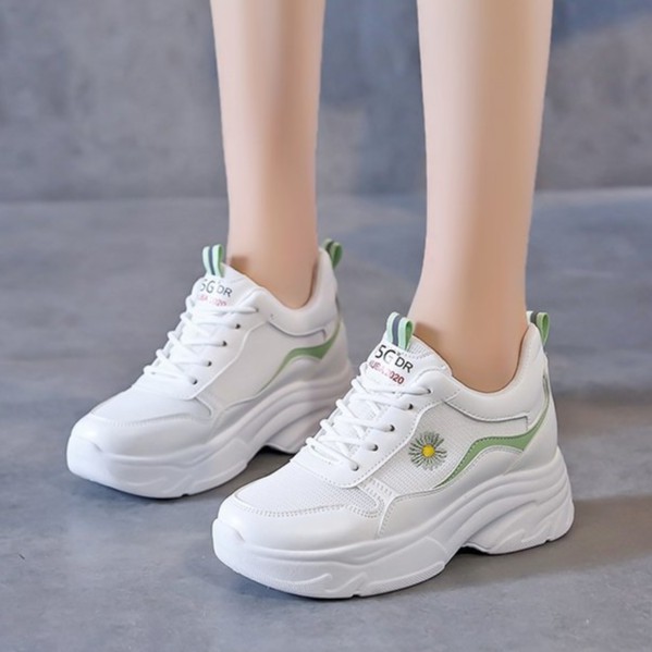 GIÀY ĐỘN ĐẾ NỮ 7 CM TĂNG CHIỀU CAO HỌA TIẾT HOA CÚC HOT TREND G 62 | BigBuy360 - bigbuy360.vn