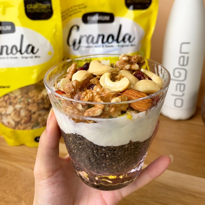 Olaben Nutrition Hạt Granola 500g Ngũ cốc giảm cân nướng Mật ong Vanila