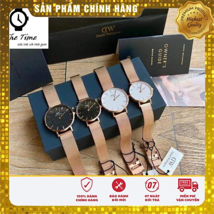 Đồng Hồ Đôi DW Nam Nữ _DW Đôi Daniel Wellington Classic Petite Authentic Fullbox, Case Nam 40mm _ Nữ 32mm, 3ATM.