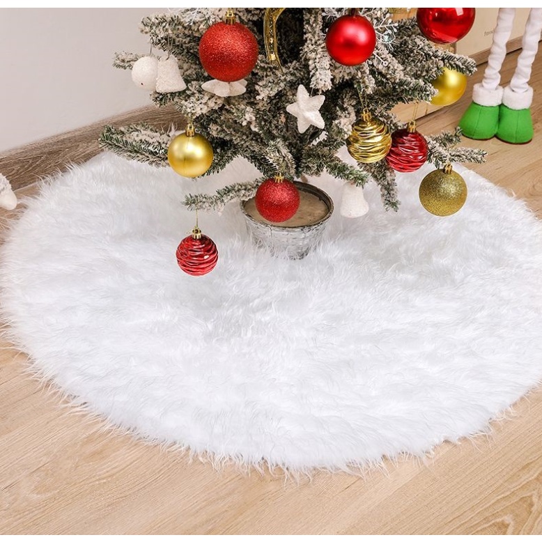 Tấm Thảm Lông Che Phủ Chân Cây Thông 78cm, 120cm rang Trí Noel Giáng Sinh