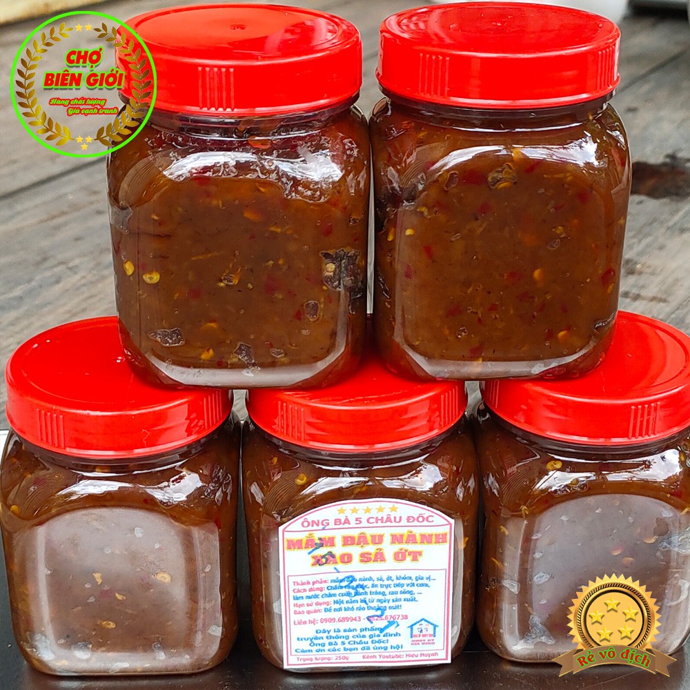 Mắm Đậu Nành Xào Sả Ớt Châu Đốc Món Chay Ăn Liền Đặc Biệt Thơm Ngon Hủ 250gr