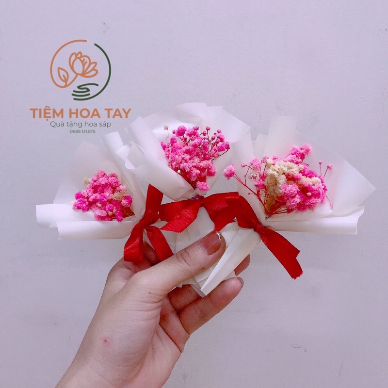 Bó hoa khô baby mini 12cm