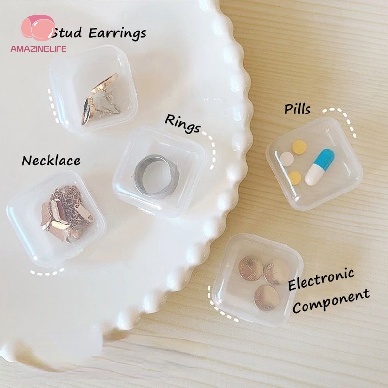 Set 1 / 10 Hộp Đựng Trang Sức Trong Suốt Tiện Dụng