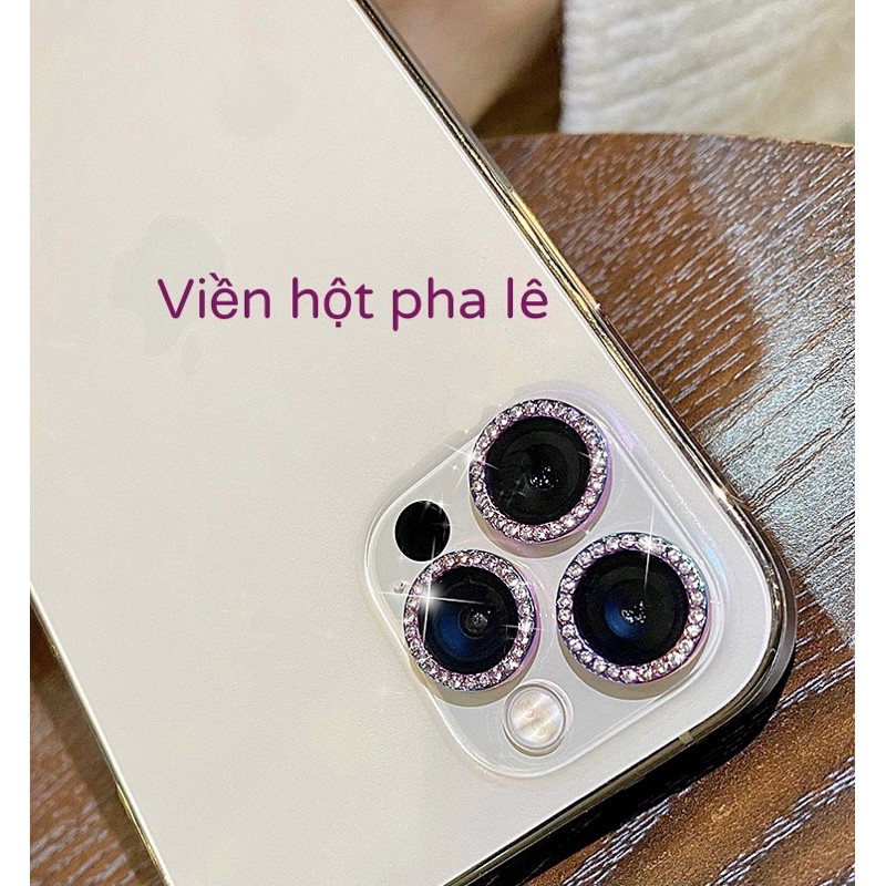 Cường lực camera từng mắt , khảm pha lê cao cấp 14promax/14pro/13promax