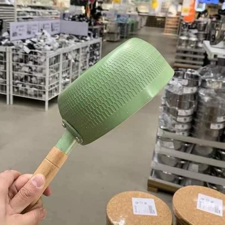 Chảo đá nấu đồ ĂN DẶM cho bé chống dính cao cấp size 18 xuất Nhật Chảo chống dính đáy từ sâu lòng phủ ceramic vân tổ ong