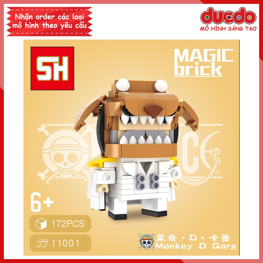 Brick Headz nhân vật One Piece Đảo hải tặc mới - Đồ chơi Lắp ghép Mini Minifigures Mô hình BrickHeadz Sanhe SH 11001