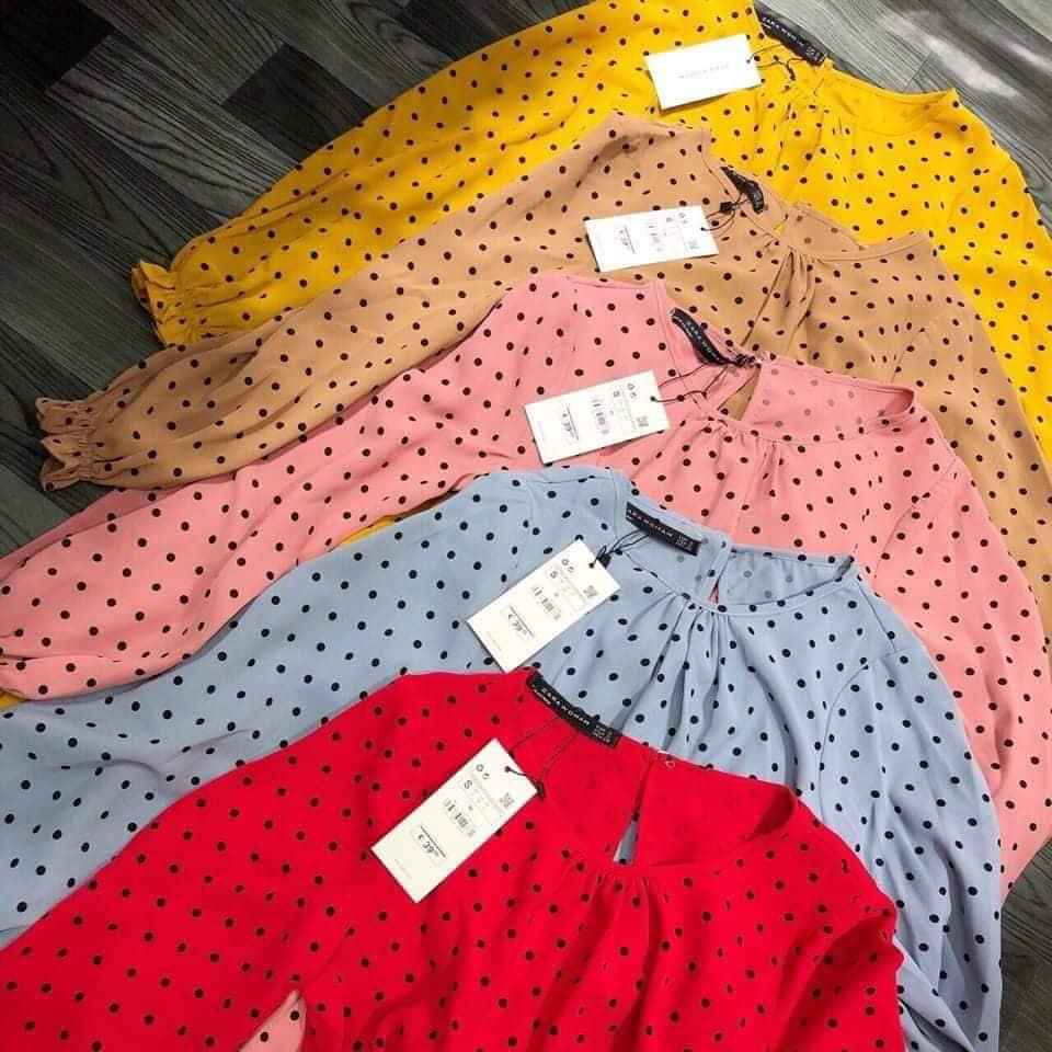 váy xoè chấm bi đẹp mê