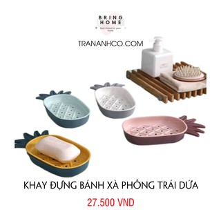 Khay đựng bánh xà phồng trái dứa không đọng nước
