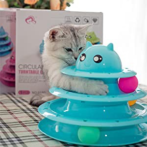 đồ chơi cho mèo - Tháp bóng mèo
