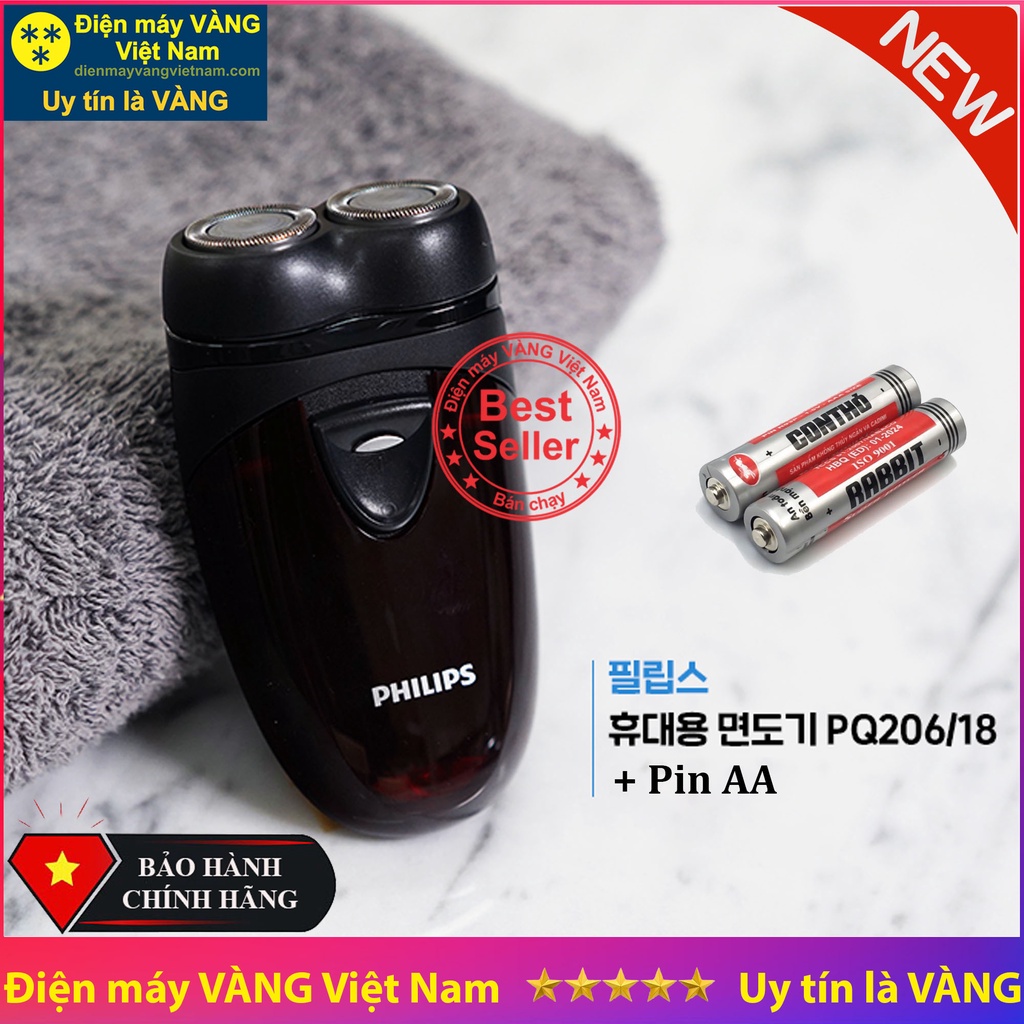 Máy cạo râu du lịch Philips PQ206 + Tặng kèm pin AA