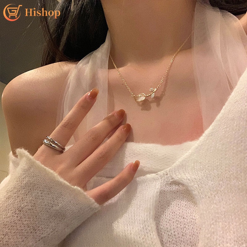 Vòng cổ Mạ Vàng / Bạc Mặt Hình Hoa Tulip Thanh Lịch Cho Nữ