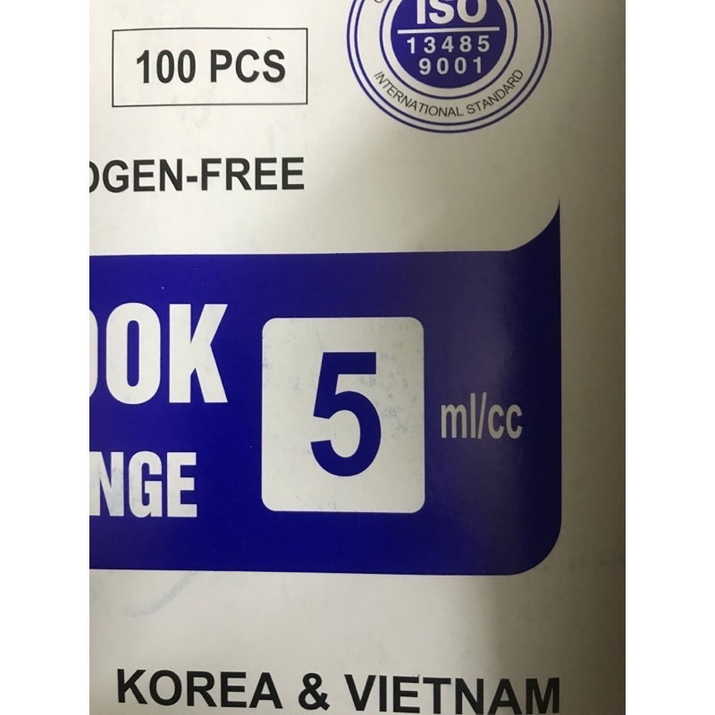 Bơm tiêm Xilanh Vô Khuẩn VINAHANKOOK Sử Dụng 1 lần Dung Tích 1ml/3ml/5ml/10ml/20ml