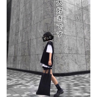 Ảnh thật áo GILE BASIC BLACK UNISEX