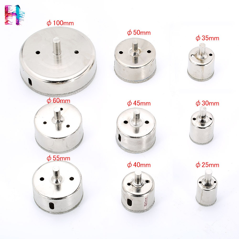Mũi Khoan Kính, Mũi Khoan Đá, Mũi Khoan Gạch Từ Hợp Kim Cao Cấp 6mm - 60mm, Mũi Khoan Lỗ Tròn⚡FREESHIP⚡
