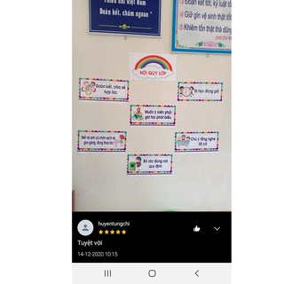 Nội quy lớp học chất liệu Thông điệp 5k chất liệu decal Minmun1618