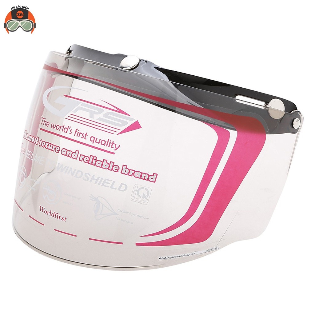 Kính mũ bảo hiểm  3 khuy GRS đa năng