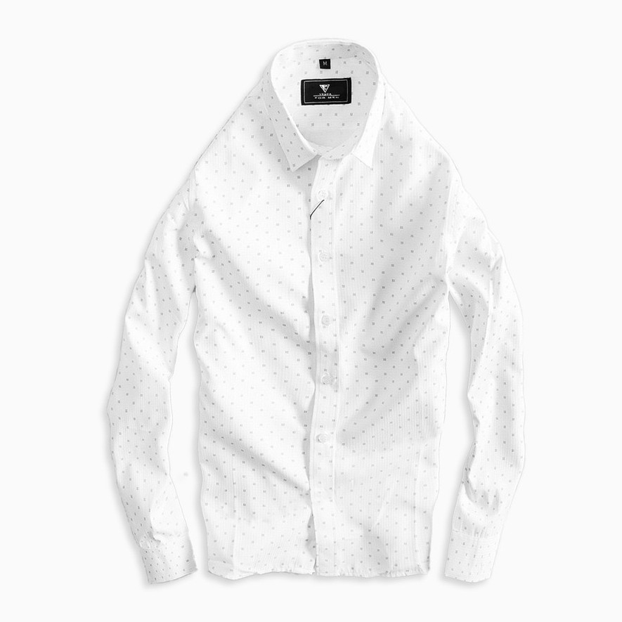 Áo sơ mi nam chấm bi công sở họa tiết đen Hamino chất vải co giãn nhẹ form slmfit ôm dáng thời trang Hàn Quốc L | BigBuy360 - bigbuy360.vn