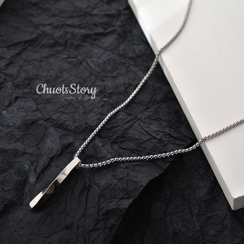 Vòng cổ titan không gỉ hình thanh xoắn, dây chuyền nữ unisex cá tính - VCT0025 - ChuotsStory