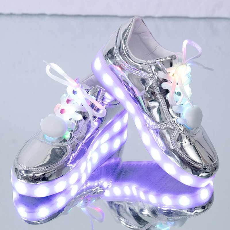 Dây giày vải gắn đèn led phát sáng dùng pin 1m -Dây giày đèn LED phát sáng