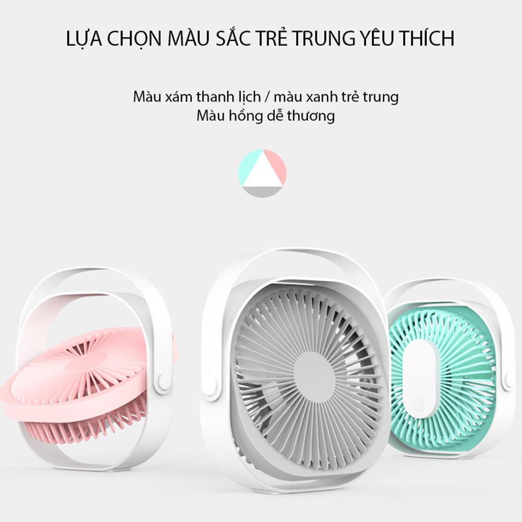 Quạt Mini Để bàn Làm Việc, Sạc Tích Điện, Kích Thước 20x20cm - Sang Trọng, Lịch Sự | BigBuy360 - bigbuy360.vn