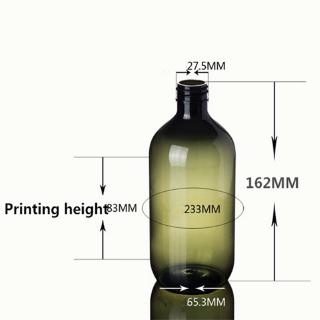 300/500ml Plastic Lotion Container Dispenser Empty Bath Pressed Pump Bottle