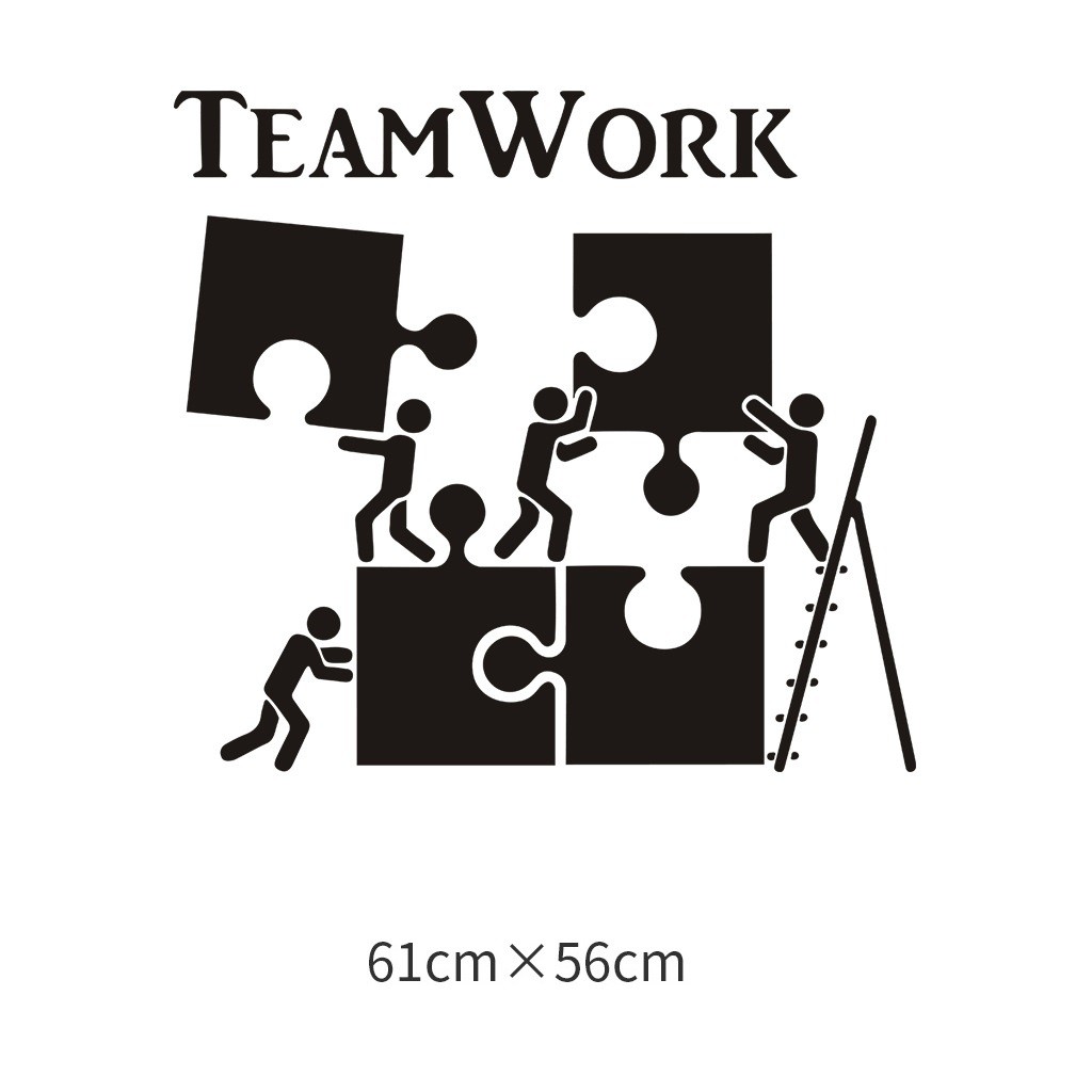 Decal dán trang trí văn phòng TEAM WORK - decan dán tường 3D có sẵn keo HCM