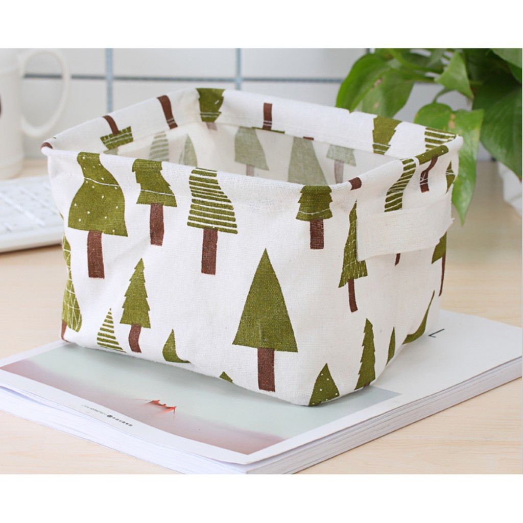 Giỏ Vải, Sọt Vải, Túi Vải đa năng 20.5 cm x 16cm x 13cm