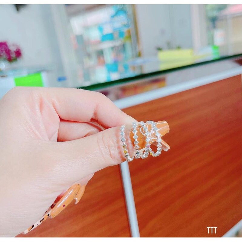 Nhẫn nữ bạc ta hàng đẹp- đường kính 1.7cm