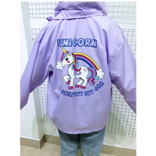 ÁO KHOÁC DÙ UNICORN TÍM 🦄