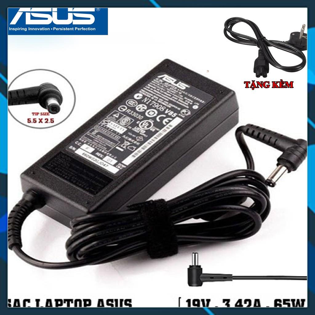 Sạc Laptop Asus 19V - 3.42A - 65W Tặng kèm dây nguồn (ADAPTER ASUS 19V-3.42A) | FREE SHIP ĐƠN TỪ 50K