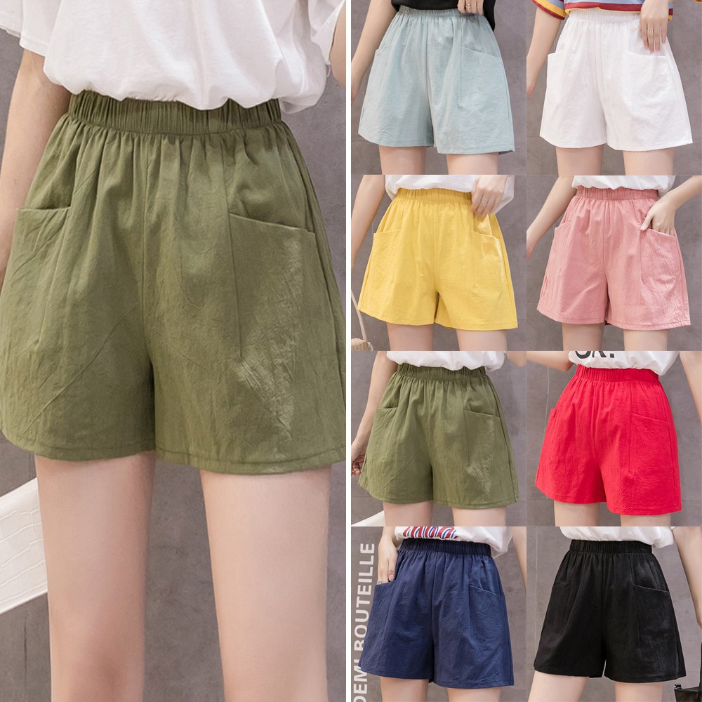 Quần Short Thể Thao Lưng Cao Thiết Kế Dáng Rộng Thoải Mái