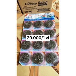 Vĩ 12 cước inox chùi xoong nồi vĩ ép xịn