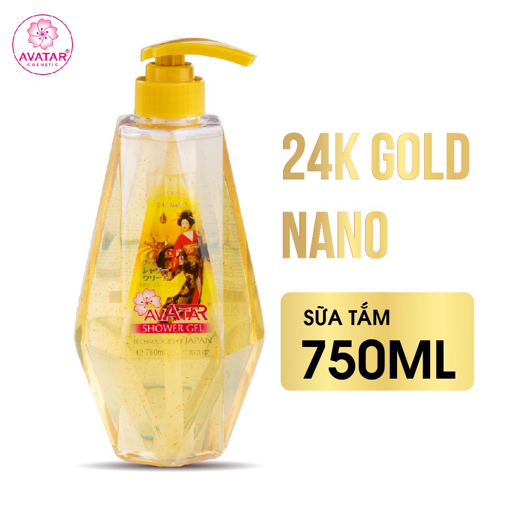 Sữa tắm hương nước hoa 24k Nano Avatar Công nghệ Nano cao cấp Nhật Bản chăm sóc làn da 750ml